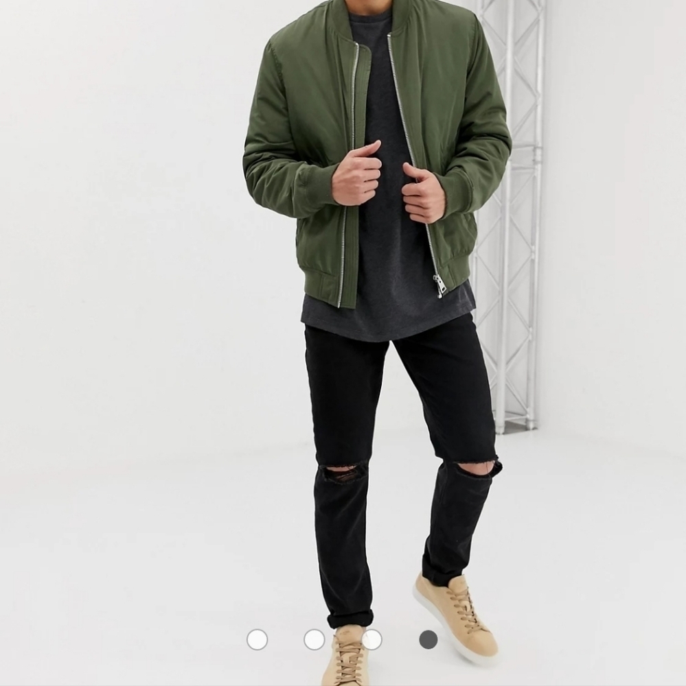NWOT Asos oversized tapered charcoal crew neck tshirt - Picture 3 of 7